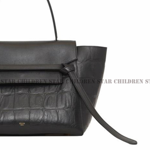 新作2015S セリーヌバッグスーパーコピー セリーヌ 入荷 稀少 セリーヌ BeltBagミニ,クロコ Black 175543YNF19TP